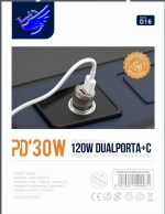 شارژر فندکی تونک مدل D16 فست شارژ 2 پورت - Image 3